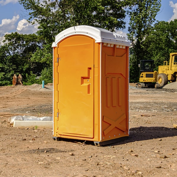 how often are the porta potties cleaned and serviced during a rental period in Rice